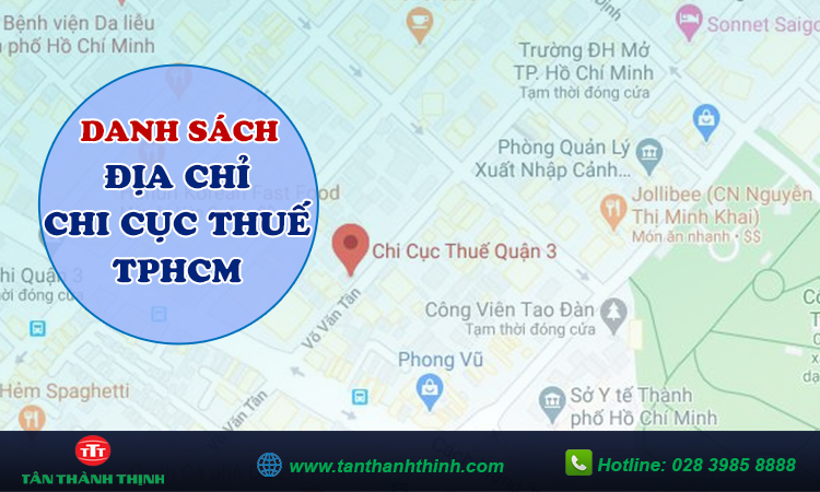 Địa chỉ chi cục thuế tphcm