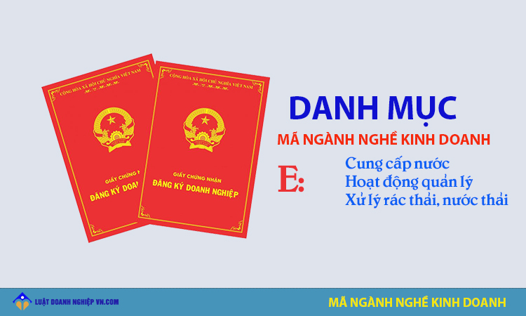 Nhóm  ngành nghề cung cấp nước, hoạt động quản lý và xử lý rác thải