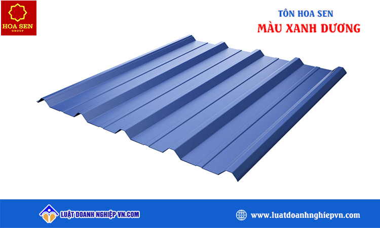 Tôn hoa sen màu xanh dương
