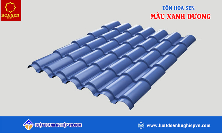 Tôn hoa sen màu xanh dương