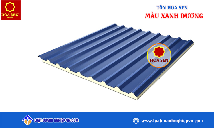 Tôn hoa sen màu xanh dương
