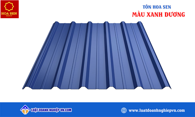 Tôn hoa sen màu xanh dương