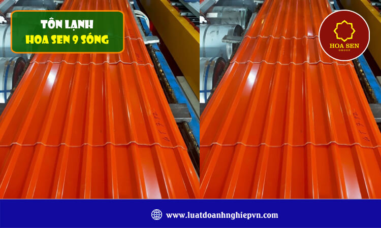 Tôn lạnh Hoa Sen 9 sóng