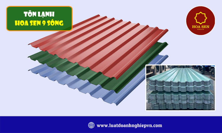 Tôn lạnh Hoa Sen 9 sóng