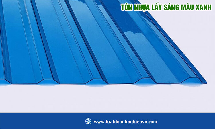 Tôn nhựa lấy sáng màu xanh 